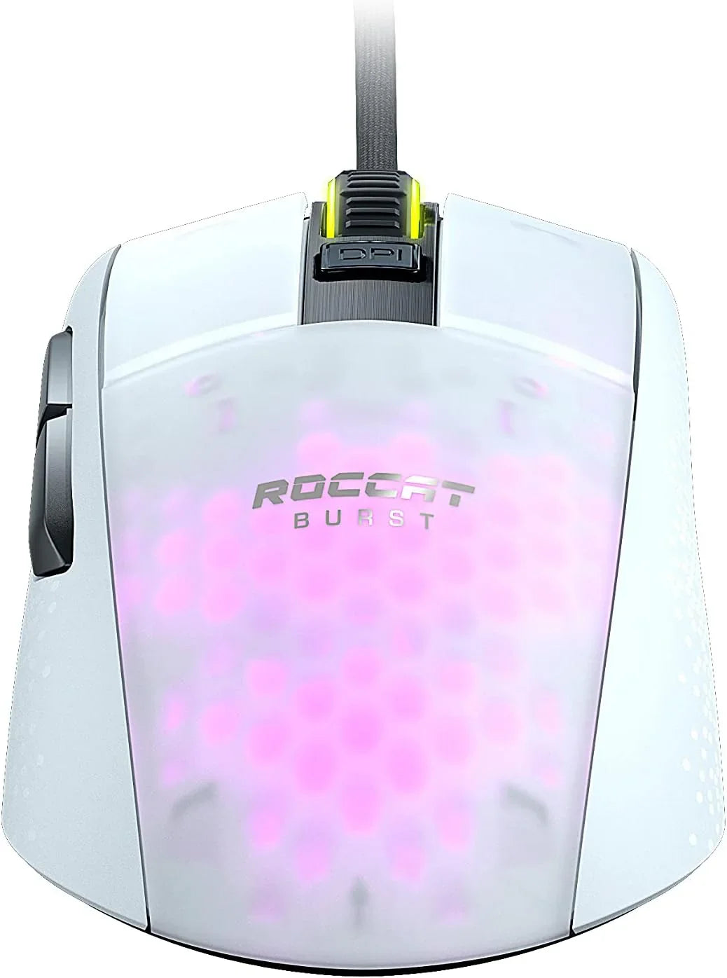 ゲーミングマウス ROCCAT Burst Pro White ROCCAT 超軽量68g 対称形デザイン ハニカムシェル構造 光学式Titan Switch Optical 1億回耐久 16000DPI Owl-Eyeセンサー 最大加速度50G 最大追跡速度400IPS PhantomFlexケーブル 並行輸入品