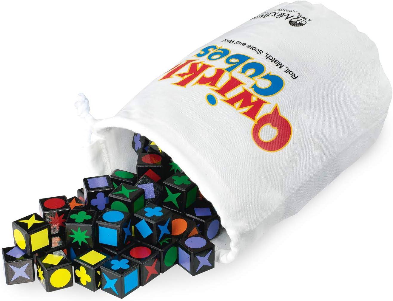 ボードゲーム Qwirkle Cubes クワークルキューブ 世界的賞受賞戦略的木製キューブ90個ダイスシステム搭載手札オープン新ルール家族向け知育玩具6歳以上 2人から4人対応 パーティーゲーム 幅広い年齢層対応 