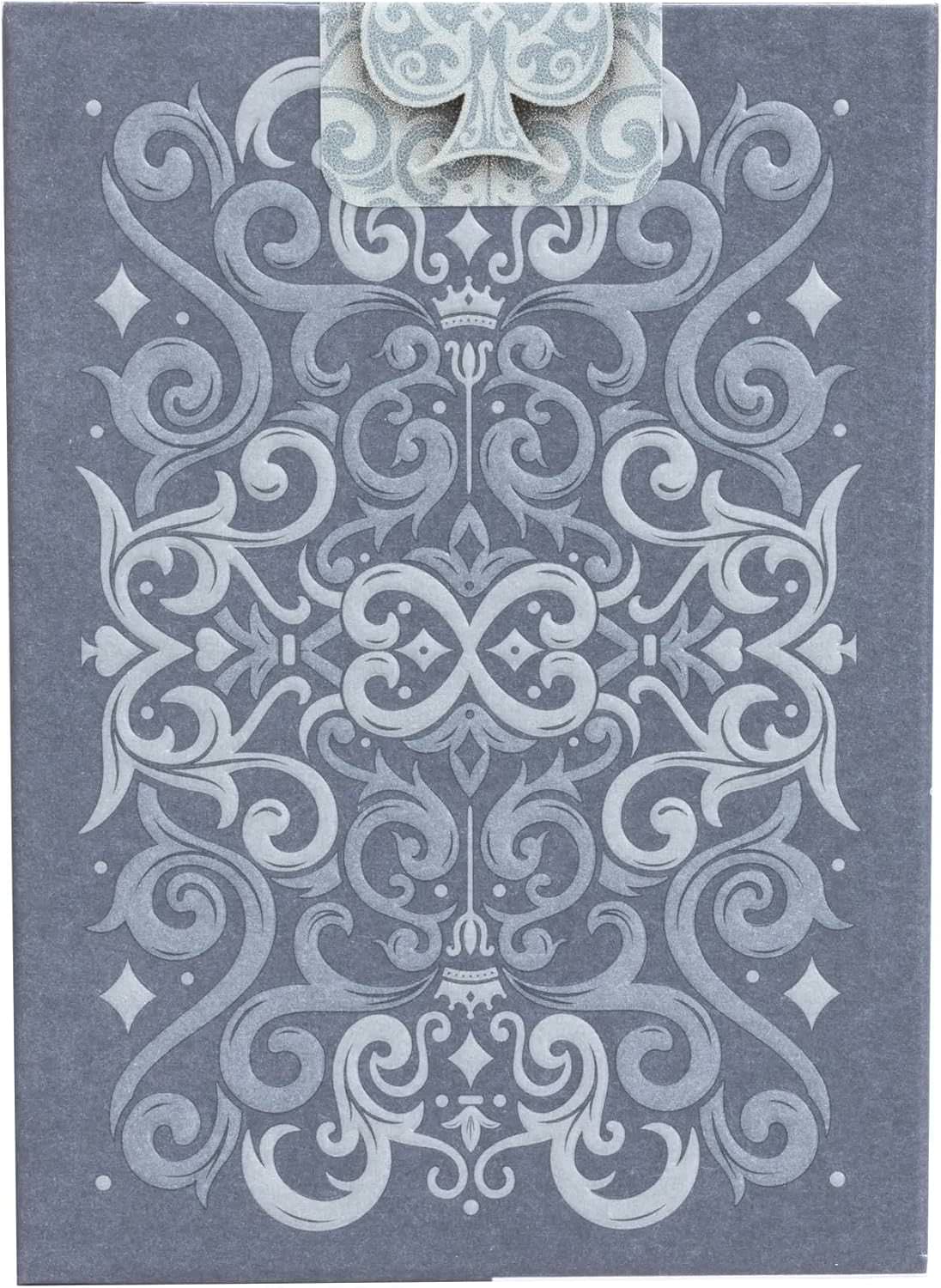 トランプカード Bicycle Cinder Premium Playing Cards Silver Smoke Foil 神秘的煙モチーフ美しいデザイン プレミアムデック シルバーフォイル装飾 エンボス加工 Air-Cushion Finish アメリカ製品質 カスタムデザイン絵札