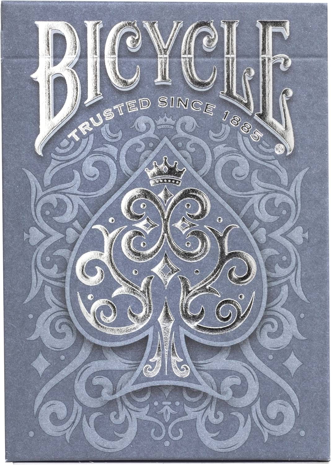 トランプカード Bicycle Cinder Premium Playing Cards Silver Smoke Foil 神秘的煙モチーフ美しいデザイン プレミアムデック シルバーフォイル装飾 エンボス加工 Air-Cushion Finish アメリカ製品質 カスタムデザイン絵札