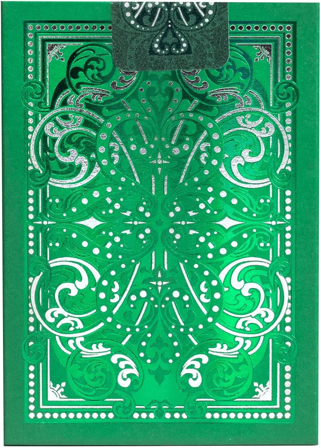 プレイングカード Bicycle Jacquard Premium Playing Cards Silver and Emerald Green エアクッションフィニッシュ加工 54枚デッキ ポーカーサイズ 織物模様デザイン 箔加工ディテール 植物由来非毒性インク