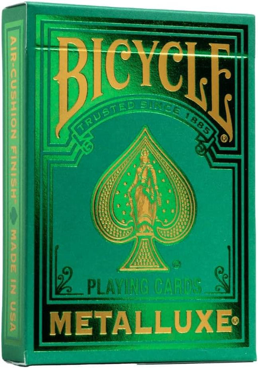 トランプ Bicycle Metalluxe Green Playing Cards Premium Metal Foil バイスクル メタルフォイル仕上げ ポーカーサイズ Air-Cushion エアクッション 高品質カードストック 特殊コーティング豪華外観