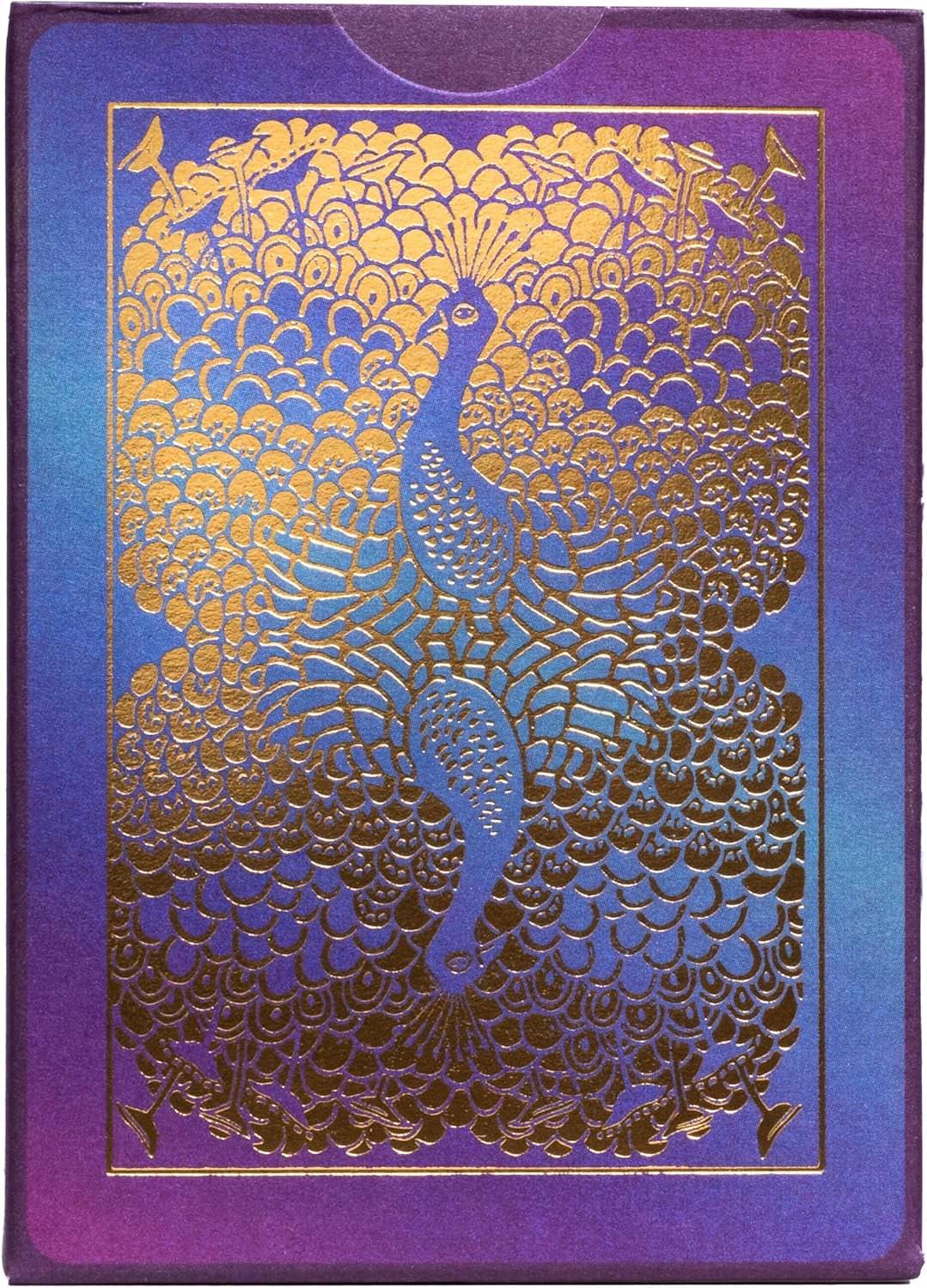 トランプ Bicycle Purple Peacock Playing Cards Bicycle社 カードコレクター カードゲーム マジック コールドフォイル技術 エアクッション仕上げ ロイヤルパープル ディープブルー ゴールド 孔雀 アートワーク 英語版 日本語説明書なし