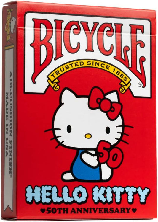 トランプカード ハローキティ Hello Kitty Playing Cards Bicycle 50周年 Anniversary サンリオキャラクター ポーカーサイズ 56枚 記念品 コレクター プレミアムカードストック エアークッションフィニッシュ加工