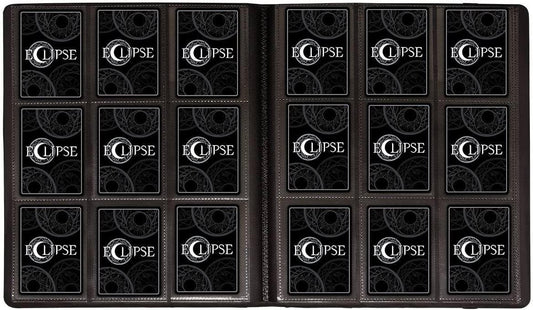 カードバインダー Eclipse 9ポケットPROバインダー Eclipse ホワイトデザイン 高品質収納 非PVC素材 トレーディングカード保存 ポケット両面18枚収納 360枚対応 ゴムバンド付属 滑り止め突起 横入れ仕様 最高レベル保護