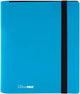 トレーディングカードバインダー Ultra Pro 4-Pocket Eclipse Sky Blue PRO-Binder 高機能 高品質 非PVC 素材 160枚 収納 両面 横入れ 伸縮性ストラップ 黒色凹凸加工 カード保護 コンパクト 携帯便利 長期保存 コレクション整理