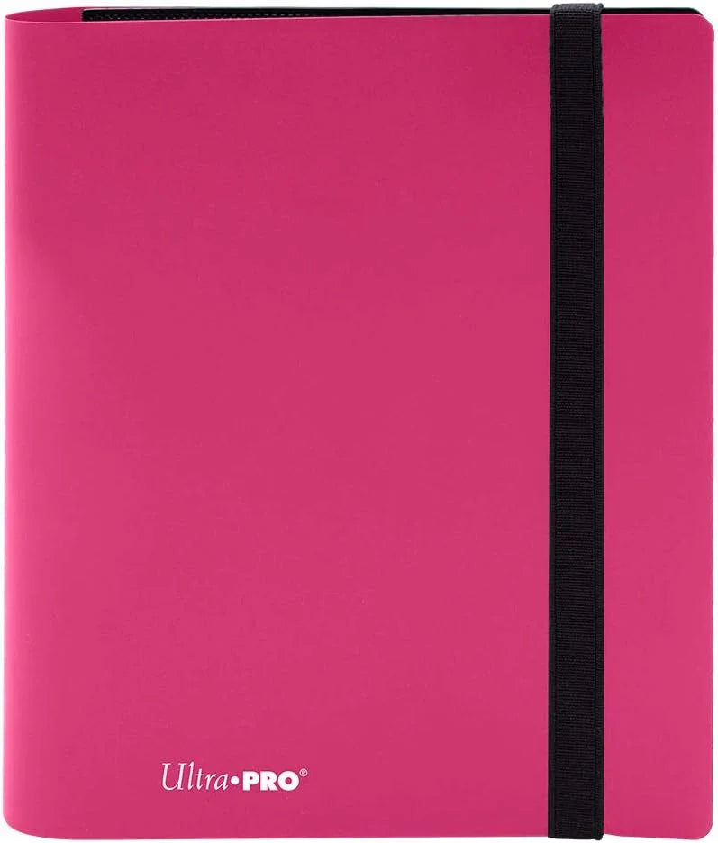 トレーディングカード バインダー Ultra Pro 4-Pocket Eclipse ホットピンク PRO-Binder 最大160枚収納 サイドローディング方式 PVCフリー 酸無 スリーブ対応 持ち運びやすい コンパクト設計 カード保護コレクター向け