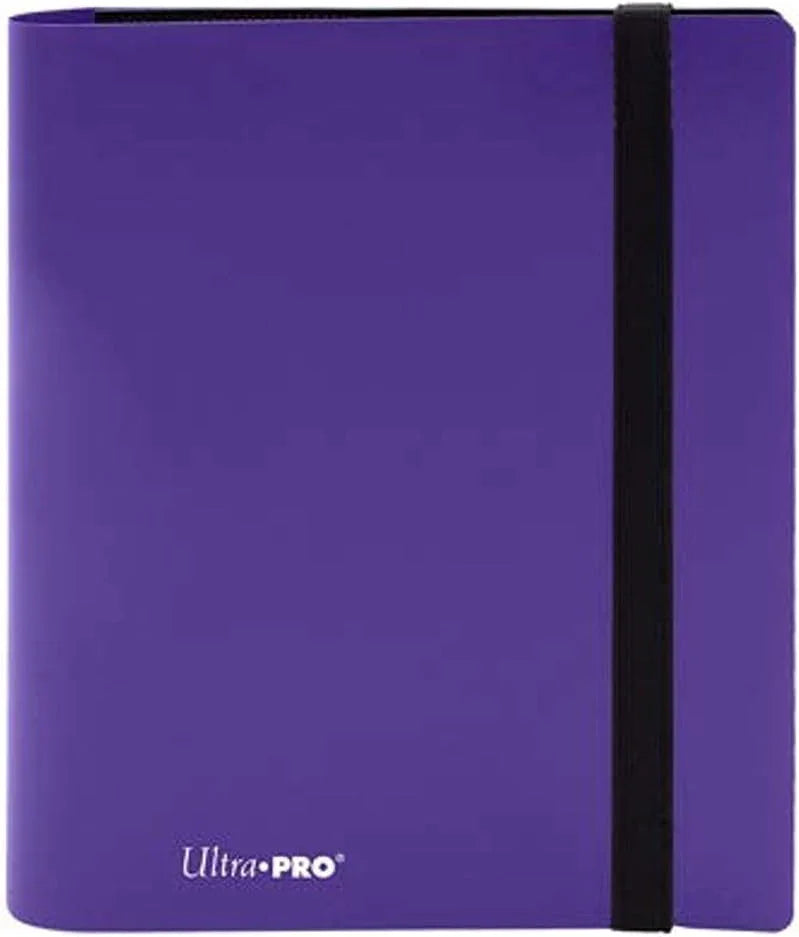トレーディングカードバインダー Ultra Pro Eclipse 4-Pocket PRO-Binder 高品質非PVC素材 両面収納160枚対応 エンボス加工滑り落ち防止 横入れ設計ゴムバンド付き
