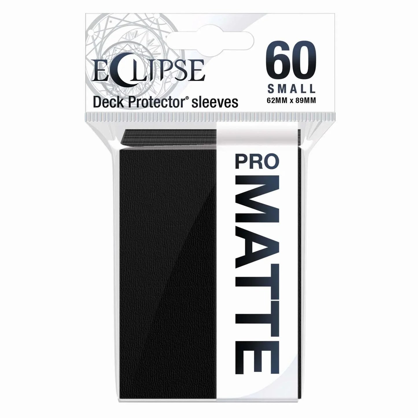 カードスリーブ Eclipse マット スモール デッキ プロテクター スリーブ Ultra PRO 多層フィルム構造 ブラック層 光反射防止 マットクリア加工 指紋汚れ防止 耐久性 優れた保護性能 くっつきにくいエンボス加工 シャッフル快適