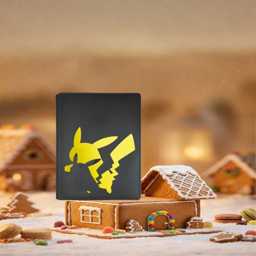 Ultra Pro Elite Series Pokemon Pikachu Trading Card Binder, 9-Pocket Zippered, Holds 360 Cards, Acid-Free, Non-PVC, Side-Loading, Debossed Leatherette Padded Protection