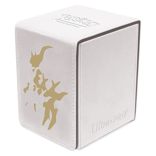 ポケモントレーディングカードゲーム Elite Series Arceus Alcove Flip Deck Box for Pokemon Ultra PRO 最大100枚収納可能 強力磁気留め具 デボス加工レザーレット ホイル装飾 美しい外観 デュアルサムノッチ 使いやすさ 酸不使用 並行輸入品
