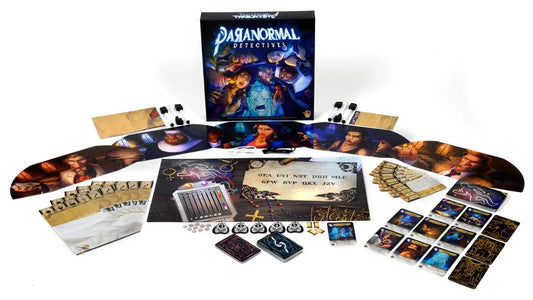 Paranormal Detective Board Game by Lucky Duck Games. Experience the joy of communication and deductive reasoning in this ghost detective party game for ages 12 and up, 2-6 players, 30-50 minutes of play time. English version, no Japanese instructions.