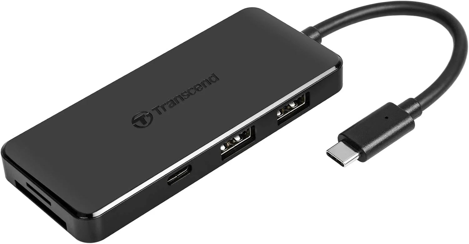 USBハブ Transcend HUB5C 6-in-1 USB Type-C ハブ 多機能 ハイスピード データ転送 USB3.1 Gen2対応 USB CDカードスロット搭載 リバーシブル USB Type-C コネクタ USB PD 60W 高速 SD microSD カードリーダー対応 軽量 コンパクト 並行輸入品