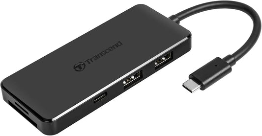 USBハブ Transcend HUB5C 6-in-1 USB Type-C ハブ 多機能 ハイスピード データ転送 USB3.1 Gen2対応 USB CDカードスロット搭載 リバーシブル USB Type-C コネクタ USB PD 60W 高速 SD microSD カードリーダー対応 軽量 コンパクト 並行輸入品