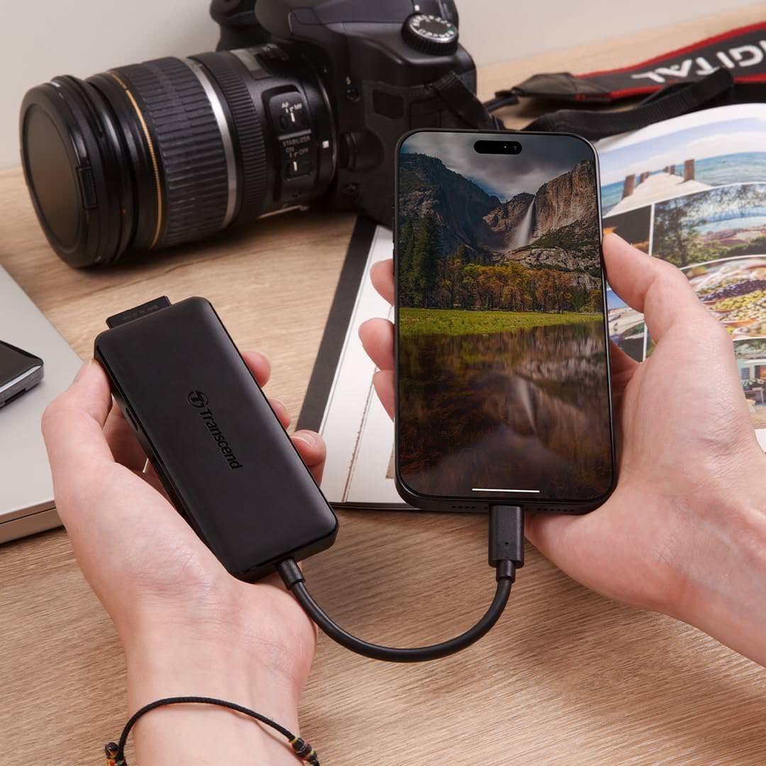 USBハブ Transcend HUB5C 6-in-1 USB Type-C ハブ 多機能 ハイスピード データ転送 USB3.1 Gen2対応 USB CDカードスロット搭載 リバーシブル USB Type-C コネクタ USB PD 60W 高速 SD microSD カードリーダー対応 軽量 コンパクト 並行輸入品