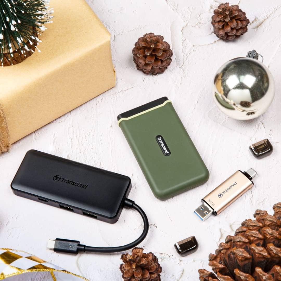 USBハブ Transcend HUB5C 6-in-1 USB Type-C ハブ 多機能 ハイスピード データ転送 USB3.1 Gen2対応 USB CDカードスロット搭載 リバーシブル USB Type-C コネクタ USB PD 60W 高速 SD microSD カードリーダー対応 軽量 コンパクト 並行輸入品