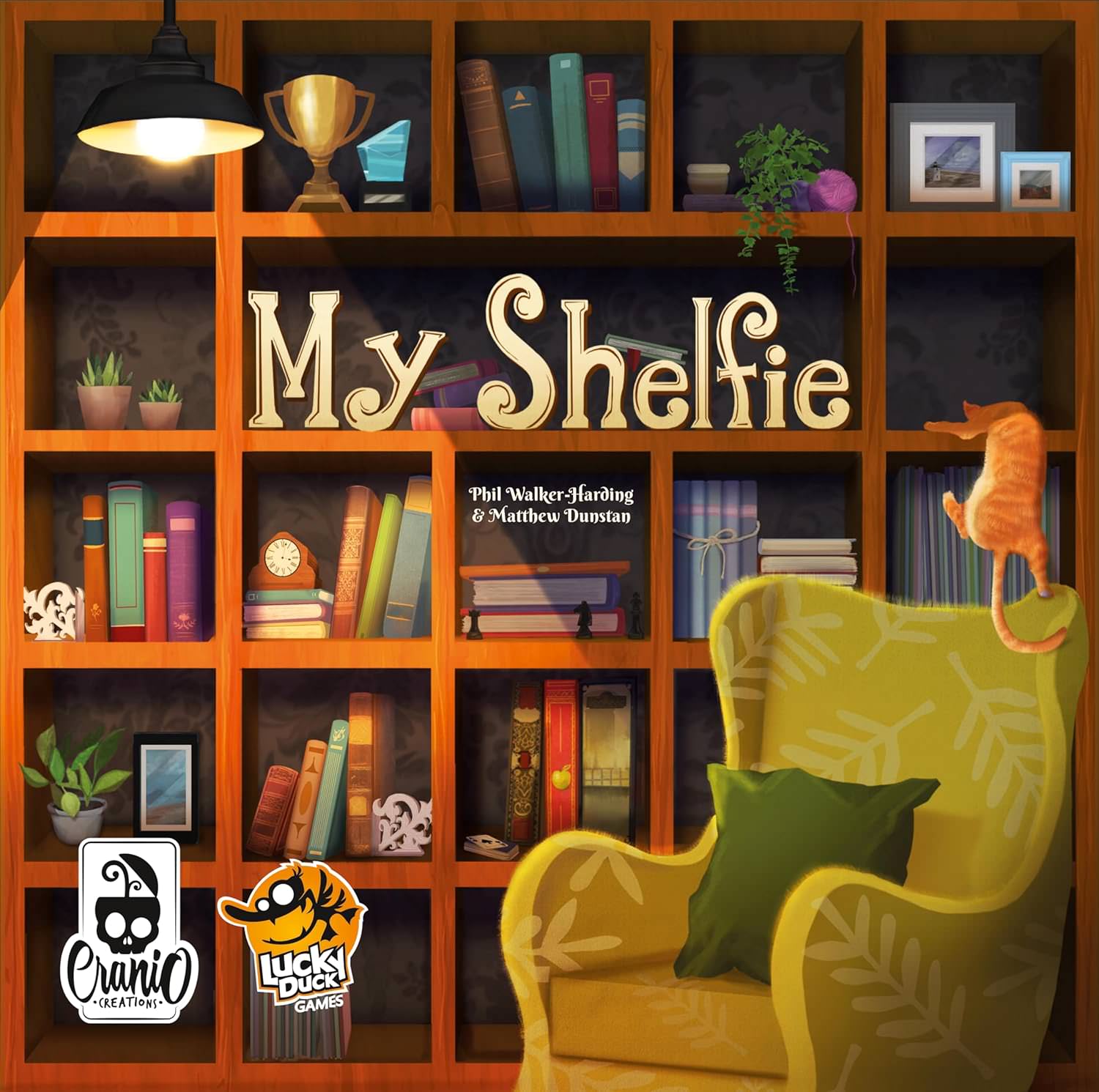 ボードゲーム マイシェルフィー My Shelfie Cranio Creations Lucky Duck Games 3D 立体的 本棚 タイル配置 戦略的 ファミリーゲーム アブストラクト戦略ゲーム 2人から4人 30分 8歳以上 整理整頓