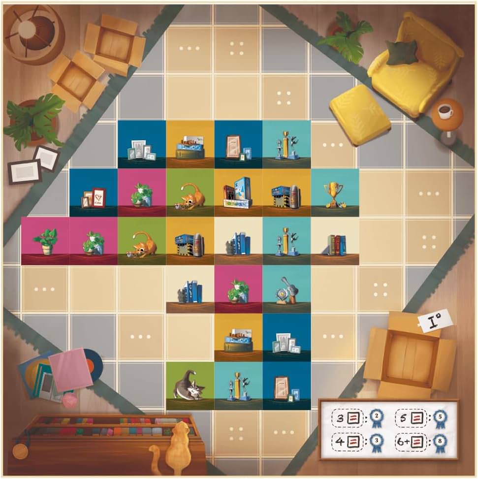 ボードゲーム マイシェルフィー My Shelfie Cranio Creations Lucky Duck Games 3D 立体的 本棚 タイル配置 戦略的 ファミリーゲーム アブストラクト戦略ゲーム 2人から4人 30分 8歳以上 整理整頓