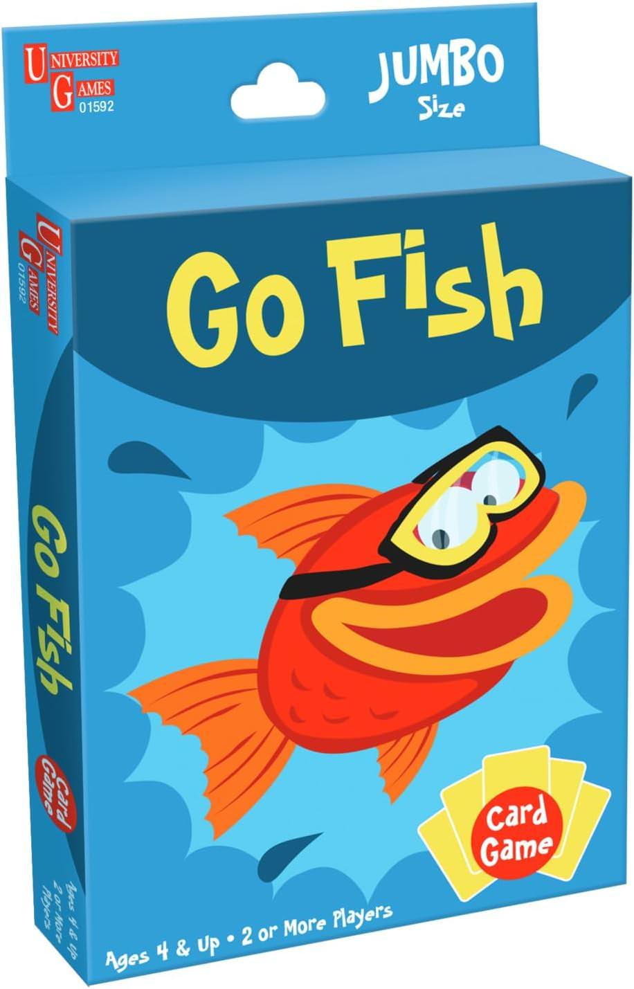 カードゲーム Go Fish ジャンボサイズ 知育玩具 記憶力集中力向上 海の生き物イラスト デザイン パーティーゲーム 子供向け 4歳以上対象 家族みんなで楽しめる 40枚セット シンプルルール 英語学習 コミュニケーション能力育成 プレゼント輸入英語版 - Trade Center
