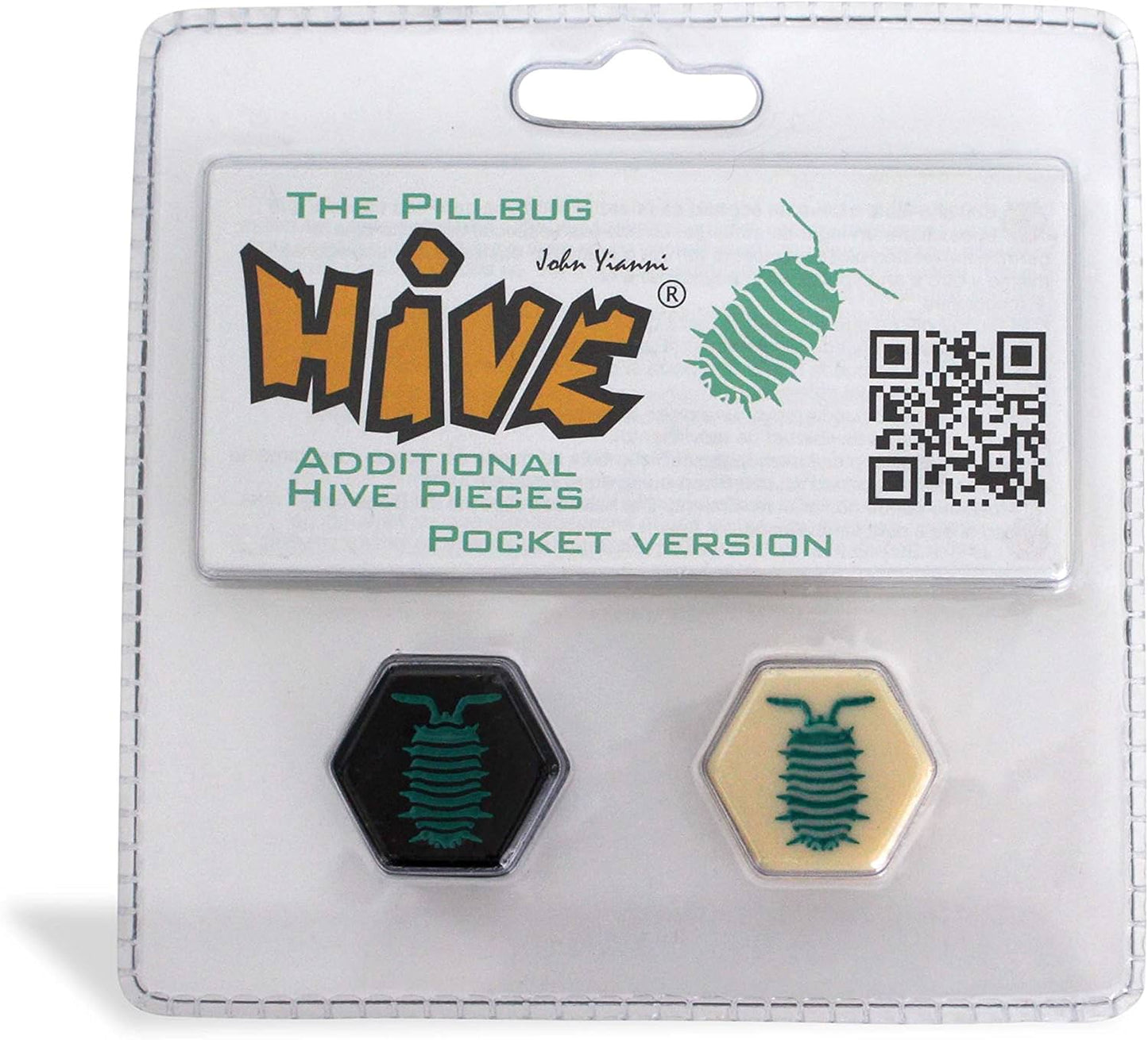 ボードゲーム Hive Pocket Pillbug拡張セット タイル2個 白黒セット 戦略性向上 新駒ピルバグ クイーンビー戦術強化 特殊能力付き 対象年齢9歳以上 2人用 英語説明書付き モスキート能力連携 ベースゲーム拡張パーツ 基本移動1マス