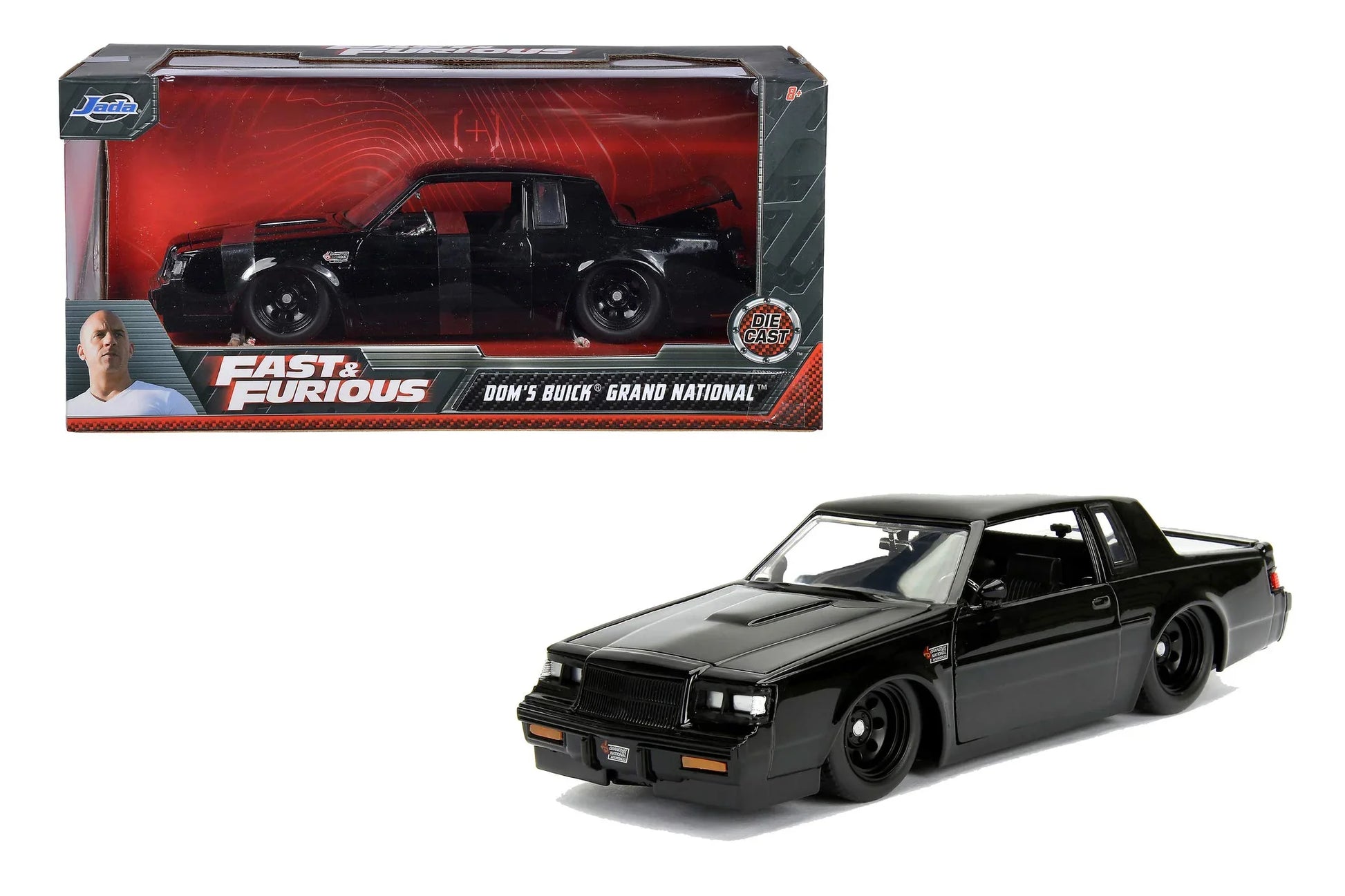ミニカー ビュイック グランド ナショナル 1/24 スケール ジャダトイズ Jada Toys ワイルドスピード 伝説の名車 漆黒のボディ 高精細造形 映画再現 ファン必見 コレクション向け クラシックカー 愛好家向け 人気モデル 限定仕様 圧倒的存在感
