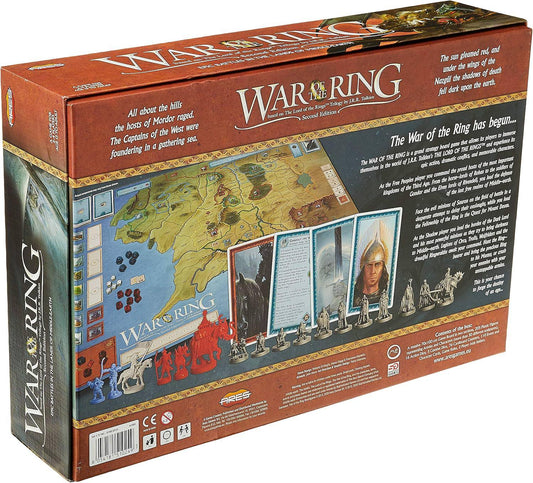 ボードゲーム War of the Ring Second Edition フランチェスコネピテッロ マルコマッジ ロベルトディメグリ 指輪物語 中つ国 戦略 2人から4人 プレイ可能 豊富なフィギュア コンポーネント 政治トラック英語版 日本語説明書なし