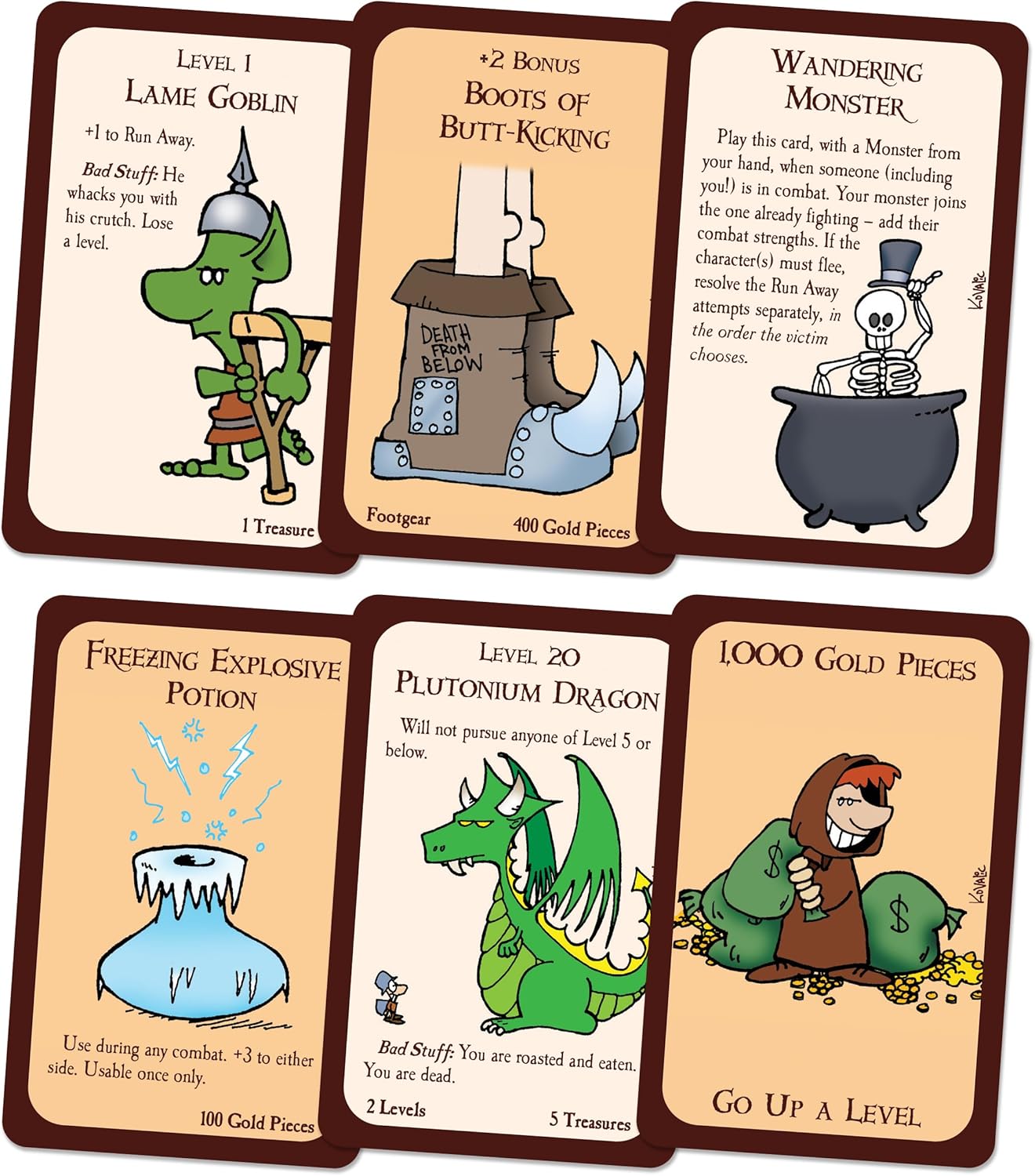 カードゲーム Munchkin Deluxe マンチキン デラックス Steve Jackson Games ダンジョンアドベンチャー パロディ 3-6人プレイ 対象年齢10歳以上 1-2時間 168枚カード ゲームボード付属 6色ポーン 6面サイコロ
