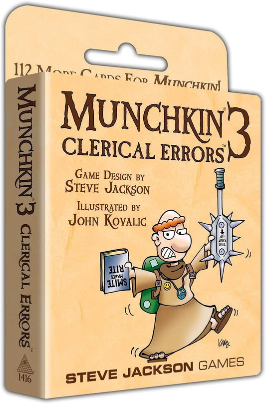 マンチキン拡張 カードゲーム マンチキン 3 ー Clerical Errors ノームとバードが登場！新たな112枚のカードで戦略が広がり、ユーモア溢れるモンスターたちとの予測不可能な冒険が待っています。 輸入英語版 - Trade Center