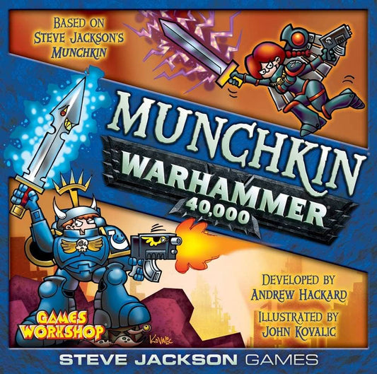 カードゲーム Munchkin Warhammer 40,000 Steve Jackson Games 168枚カード 3-6人用 ボードゲーム ゲームボード付属 カスタムダイス Ultramarine Necron Aeldari Ork Death Guard Tyranid Andrew Hackard John Kovalic