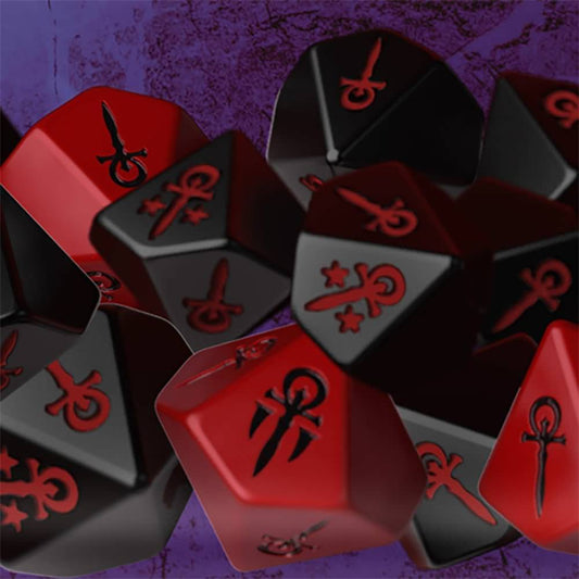 ダイスセット Vampire The Masquerade Dice Set ヴァンパイア ザ マスカレード 第5版 公式 Renegade Game Studio 18個セット16mm カスタムブラック ロールプレイングゲーム