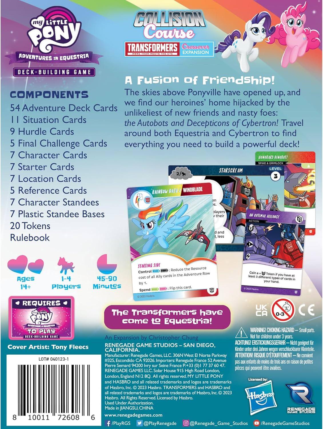 ボードゲーム My Little Pony Deck-Building Game Collision Course a Transformers Crossover Expansion ハズブロ エクエストリアとサイバトロンの融合 新戦略性 エネルゴ利用 強力タッグ チームデッキ構築 1-4人対象英語版 日本語説明書なし