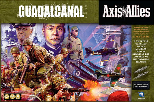 ボードゲーム Axis Allies Guadalcanal 太平洋戦争 太平洋戦線 ソロモン諸島 1942年8月 戦略ゲーム 2人用 アメリカ軍 日本軍 戦術指揮 170個以上 プラスチック製 ミニチュア 飛行場トークン 損傷トークン 最新ルールブック英語版 日本語説明書なし