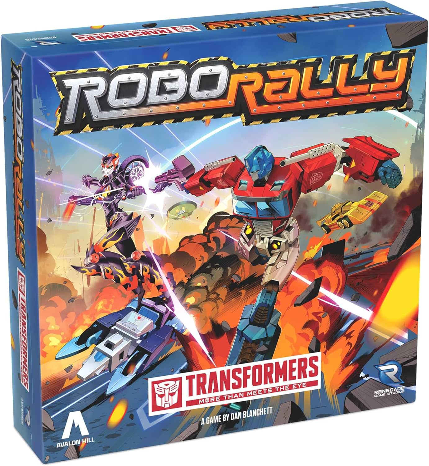 ボードゲーム ロボラリー：トランスフォーマー Renegade Game Studios リチャード・ガーフィールド 戦略レーシング プログラミング 変形システム SF レース オプティマスプライム メガトロン 2人から6人 45分から90分