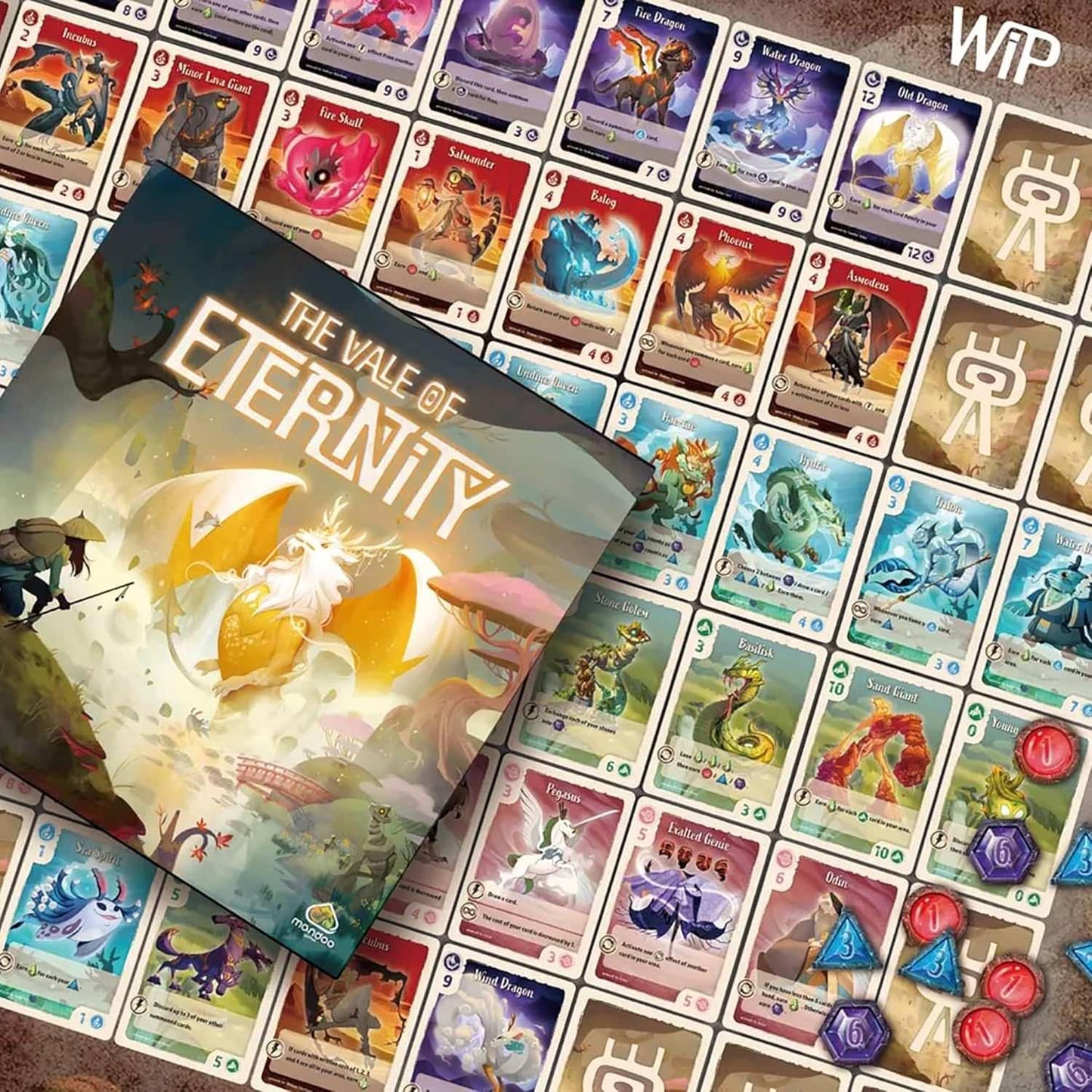 カードゲーム The Vale of Eternity 神話世界カードゲーム 70種類クリーチャー ドラゴン捕獲 戦略的カードドラフト 2-4人用 14歳以上 40分プレイ 英語表記 テイマー冒険 オープンドラフティング セットコレクション 英語版 日本語説明書なし