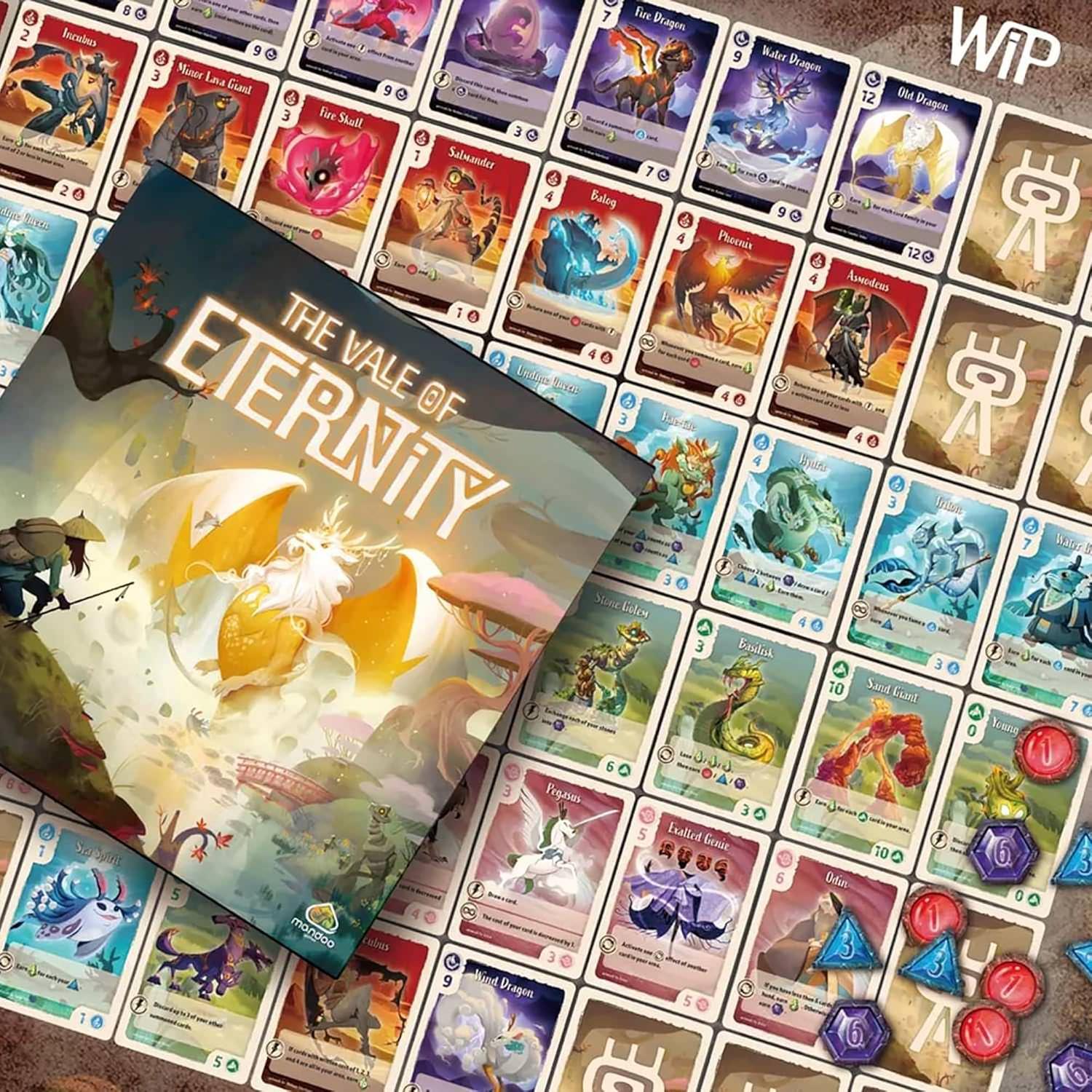 カードゲーム The Vale of Eternity 神話世界カードゲーム 70種類クリーチャー ドラゴン捕獲 戦略的カードドラフト 2-4人用 14歳以上 40分プレイ 英語表記 テイマー冒険 オープンドラフティング セットコレクション 英語版 日本語説明書なし