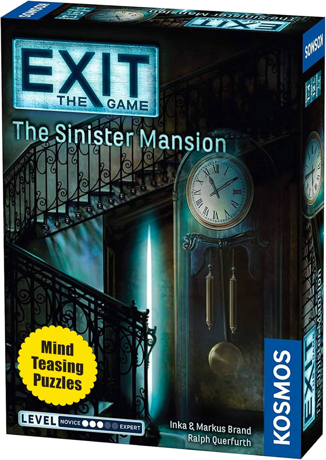 ボードゲーム EXIT The Sinister Mansion エグジット 不気味な邸宅 Thames Kosmos エスケープルーム体験型 1人から4人 推奨年齢12歳以上 プレイ時間60分から120分 難易度3 アプリ不要 協力プレイ 一回限り 英語版 日本語説明書なし