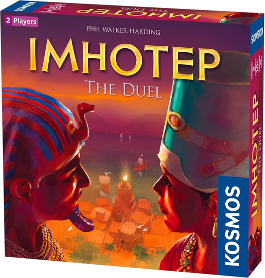 ボードゲーム Imhotep The Duel イムホテップ デュエル Thames Kosmos 古代エジプト 2人専用 戦略ゲーム 建築者対決 記念碑建設 ネフェルティティ アクエンアテン 30分 10歳以上 高品質 木製フィギュア