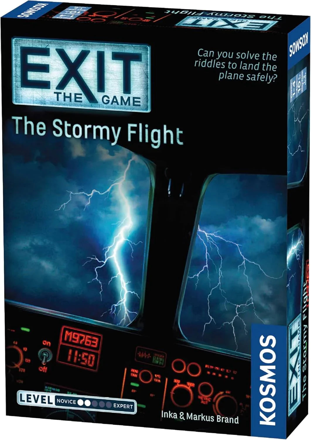 アットホーム脱出ルームゲーム EXIT The Stormy Flight EXIT ブランド 飛行機内 謎解きカード 多数 参加人数1から4人対象年齢10歳以上 論理的コード解決限定 折りたたみ 切断 必須 実践的脱出体験 英語版 日本語説明書なし
