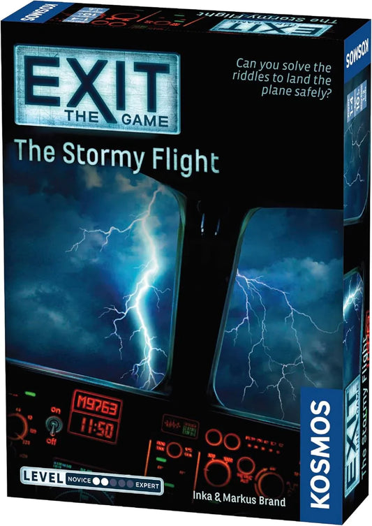 アットホーム脱出ルームゲーム EXIT The Stormy Flight EXIT ブランド 飛行機内 謎解きカード 多数 参加人数1から4人対象年齢10歳以上 論理的コード解決限定 折りたたみ 切断 必須 実践的脱出体験 英語版 日本語説明書なし