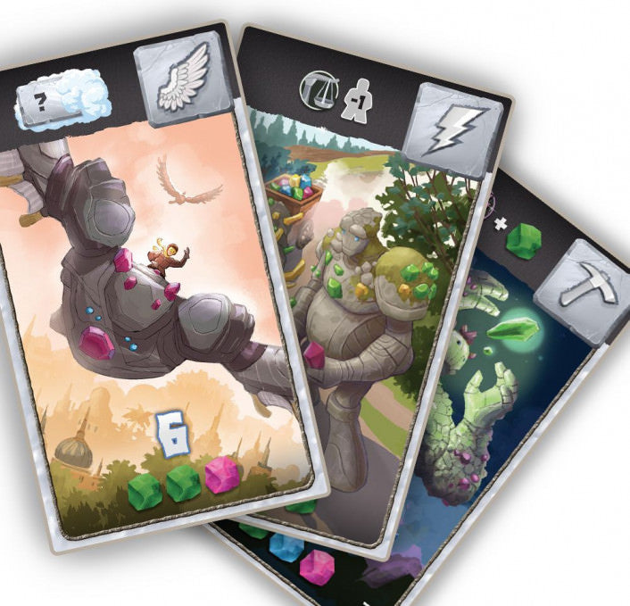 戦略ボードゲーム Century Golem: Endless World センチュリー ゴーレム エンドレス ワールド Plan B Games 2021年 Caravania世界 クリスタルトレーダー ゴーレム 2人から4人 30分から45分 デッキ構築システム 取引ルート確立 拡張性 古代文明 英語版 日本語説明書なし