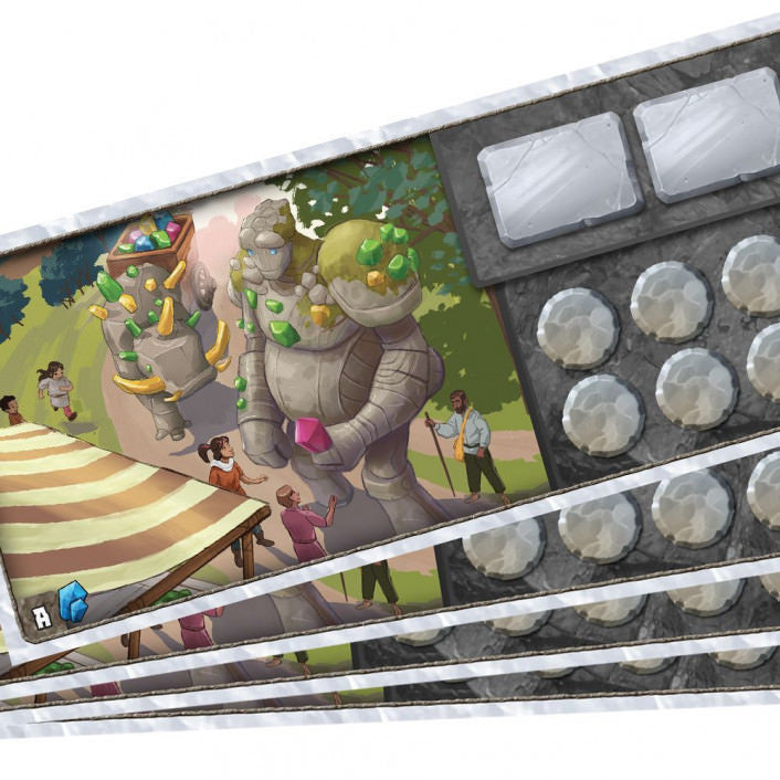 戦略ボードゲーム Century Golem: Endless World センチュリー ゴーレム エンドレス ワールド Plan B Games 2021年 Caravania世界 クリスタルトレーダー ゴーレム 2人から4人 30分から45分 デッキ構築システム 取引ルート確立 拡張性 古代文明 英語版 日本語説明書なし