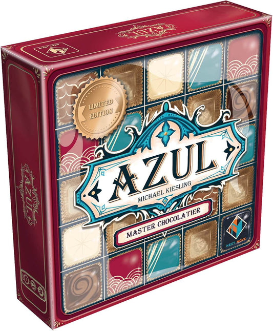 ボードゲーム Azul マスターショコラティエ 戦略的タイル配置ゲーム 2-4人用 8歳以上対象 100個樹脂製チョコレートタイル 両面ファクトリーボード付 パターン構築型 30-45分プレイ 高リプレイ性 家族や友人と楽しむ