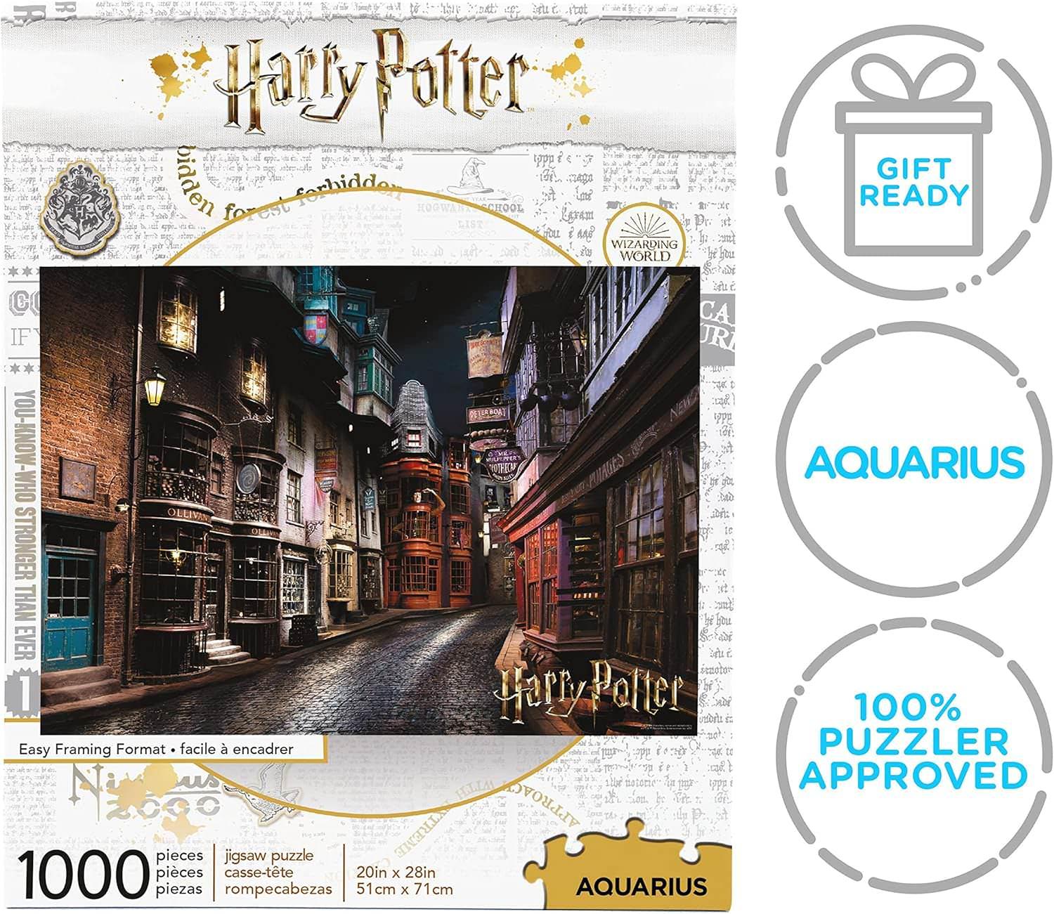 ジグソーパズル ハリー・ポッター ダイアゴン横丁 1000ピース 完成サイズ20インチ×28インチ 51cm×71cm 高品質紙製 厚紙素材 丈夫な袋収納 フルカラーボックス 箱に完成イメージ印刷 魔法界の賑わい再現