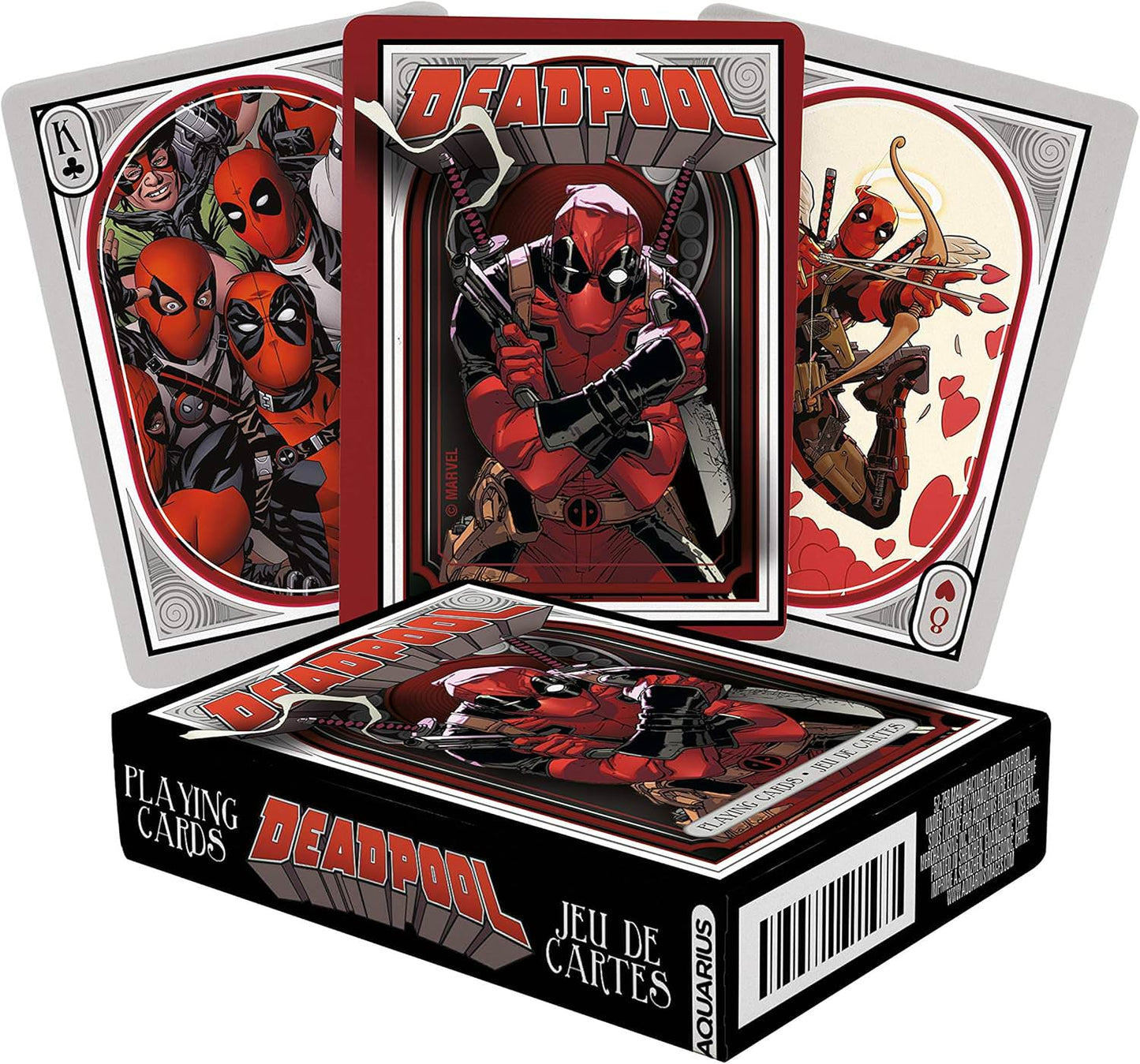 トランプ プレイングカード マーベル デッドプール AQUARIUS Marvel Deadpool Nouveau Playing Cards Deck コレクターズアイテム 54枚セット 公式ライセンス商品 ギフト パーティーゲーム