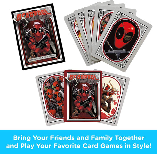 トランプ プレイングカード マーベル デッドプール AQUARIUS Marvel Deadpool Nouveau Playing Cards Deck コレクターズアイテム 54枚セット 公式ライセンス商品 ギフト パーティーゲーム