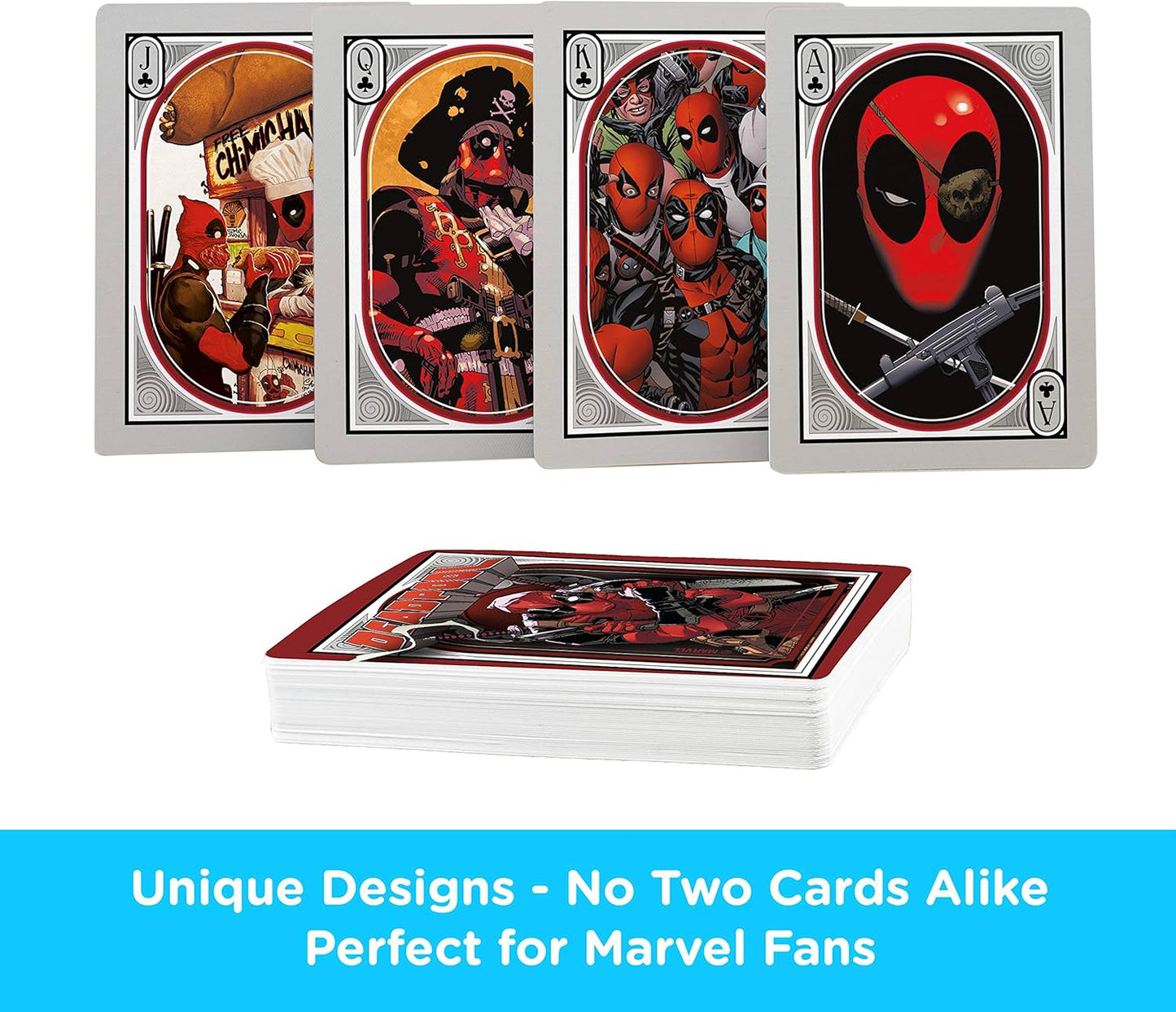 トランプ プレイングカード マーベル デッドプール AQUARIUS Marvel Deadpool Nouveau Playing Cards Deck コレクターズアイテム 54枚セット 公式ライセンス商品 ギフト パーティーゲーム