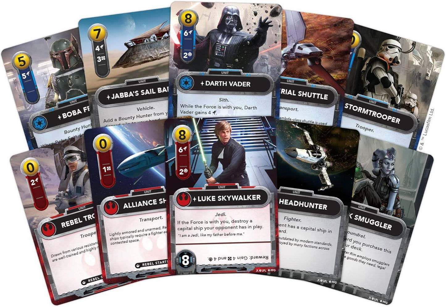 ボードゲーム スター・ウォーズ ザ・デッキビルディングゲーム 英語版 2人用対戦型 銀河の命運を賭けた壮大な宇宙戦争戦略的カードゲーム フォース支配 特殊能力新基地 選択式 継続的戦力投入 本格的対決 
