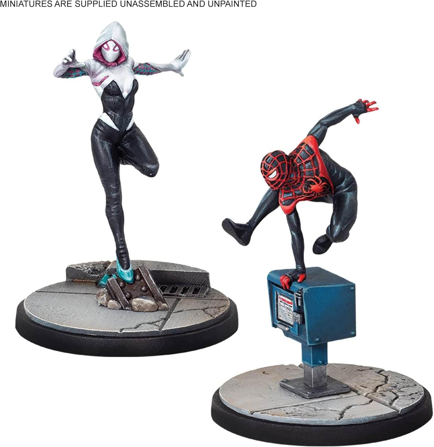 ミニチュアゲーム マーベル クライシスプロトコル Web Warriors アフィリエーションパック 人気キャラクター4体 スパイダーマン ピーター・パーカー マイルス・モラレス ゴーストスパイダー ヴェノム 組立て塗装 