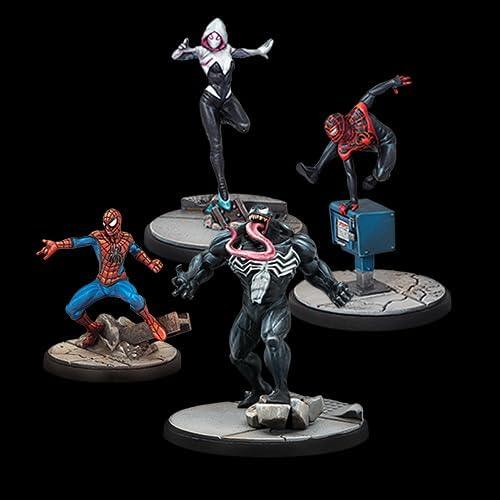 ミニチュアゲーム マーベル クライシスプロトコル Web Warriors アフィリエーションパック 人気キャラクター4体 スパイダーマン ピーター・パーカー マイルス・モラレス ゴーストスパイダー ヴェノム 組立て塗装 