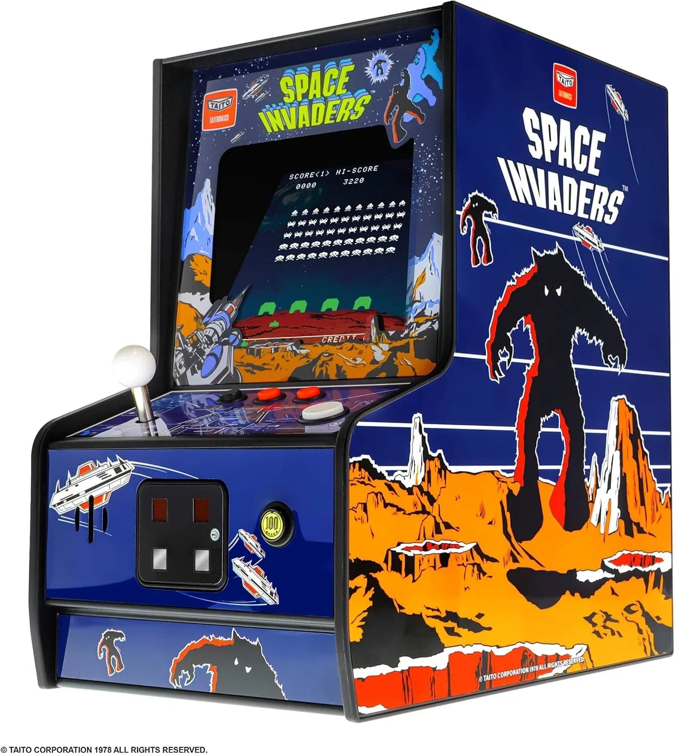 アーケードゲーム スペースインベーダー マイアーケード マイクロプレイヤー レトロゲーム ビデオゲーム 1978年 DGUNL-3279 1/10スケール 手のひらサイズ 反射式スクリーン バックライト 並行輸入品